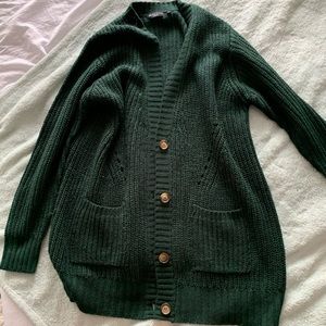 Green cardigan